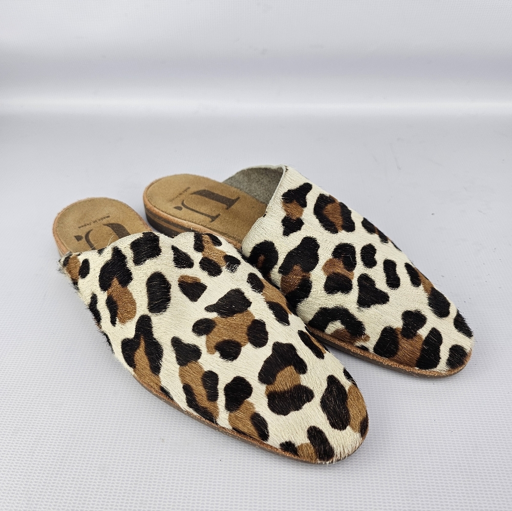 U-Dot U712-28CH Anthropology Leppy Women's Handmade Leather Pony Mule Leopard 7